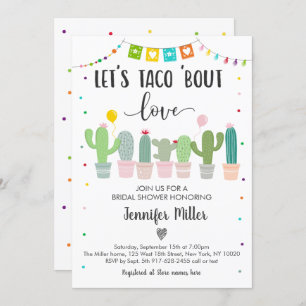 Invitation Taco Bout Love Fiesta Cactus Fête des mariées