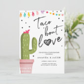 Invitation Taco Bout Love Fiesta Cérémonie de Couple Cactus (Debout devant)