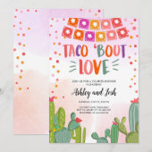 Invitation Taco Bout Love Fiesta Fête des couples (Devant / Derrière)
