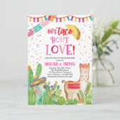 Invitation Taco Bout Love Mexicaine Fiesta Couples Rose Douch (Debout devant)