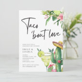 Invitation Taco Bout Love Parti d'engagement mexicain (Debout devant)