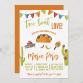 Invitation Taco 'Bout Love ! Tacos Fête des mariées à thème (Devant / Derrière)