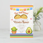 Invitation Taco bout Twins Baby Shower (Debout devant)
