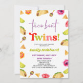 Invitation Taco Bout Twins ! Baby shower Fiesta (Devant)