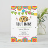 Invitation Taco 'Bout Twins Fiesta Twin Baby shower (Debout devant)
