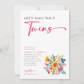 Invitation Taco 'Bout Twins Floral Fiesta Baby shower (Devant)