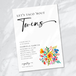 Invitation Taco 'Bout Twins Floral Fiesta Baby shower