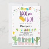 Invitation Taco 'Bout Two Cactus Fiesta Anniversaire (Devant)