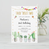 Invitation Taco 'Bout Two Fiesta 2e anniversaire (Debout devant)