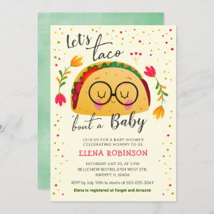Invitation Taco Bout un Baby shower de fiesta pour bébés saup