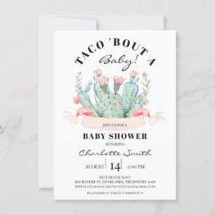 Invitation Taco Bout Un bébé Baby shower de cactus succulent