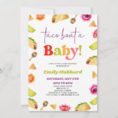 Invitation Taco Bout Un Bébé ! Baby shower Fiesta (Devant)