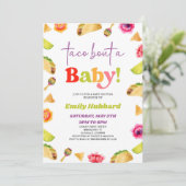 Invitation Taco Bout Un Bébé ! Baby shower Fiesta (Debout devant)