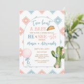 Invitation Taco Bout un bébé Taco Fiesta Révélation de genre (Debout devant)