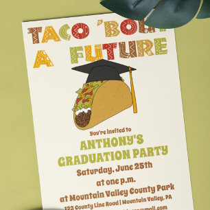 Invitation Taco Bout une Fête de Graduation Amusante
