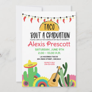 Invitation Taco Bout une fête de graduation Parti Mexicain