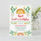 Invitation Taco Bout Une fête Fiesta 30e anniversaire Invitat (Debout devant)