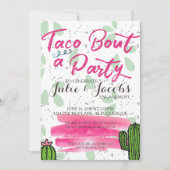 Invitation Taco Bout Une Partie D'Engagement (Devant)