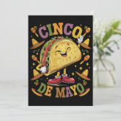 Invitation Taco Dansant Drôle Cinco De Mayo Fête Party (Debout devant)
