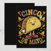 Invitation Taco Dansant Drôle Cinco De Mayo Fête Party (Devant / Derrière)