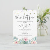 Invitation Taco de cactus moderne 'sur l'amour' pour la douch (Debout devant)