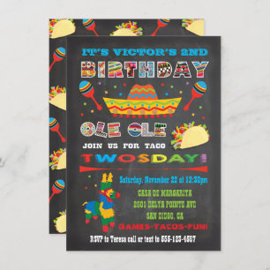 Invitation Taco Deux Jours Mardi Fiesta Mexicaine 2e Annivers