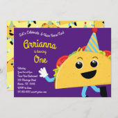 Invitation Taco fête d'anniversaire (Devant / Derrière)