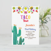 Invitation Taco fête mexicaine 1er anniversaire (Debout devant)