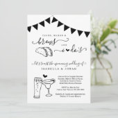 Invitation Taco Marg Brew Avant Je Dos Fête des mariées Coupl (Debout devant)