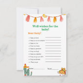 Invitation Taco mexicain souhaite pour le jeu de baby shower  (Devant)