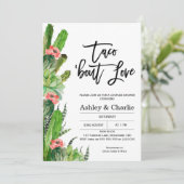 Invitation Taco moderne à propos d'amour Couples douche Invit (Debout devant)