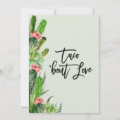 Invitation Taco moderne à propos d'amour Couples douche Invit (Dos)