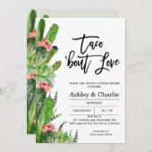 Invitation Taco moderne à propos d'amour Couples douche Invit (Devant / Derrière)