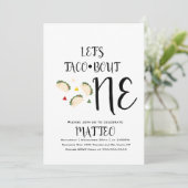 Invitation Taco moderne premier anniversaire Big One (Debout devant)