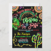 Invitation Taco néon à propos de la fête de Noël (Devant)