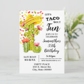 Invitation Taco parle de Fun Fiesta Anniversaire (Debout devant)