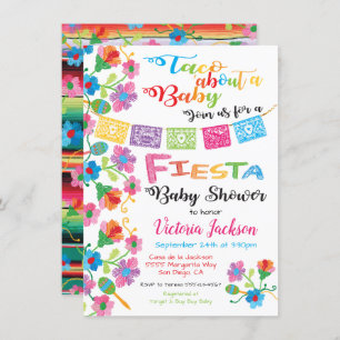 Invitation Taco parle d'un baby shower de fiesta mexicaine