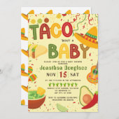 Invitation Taco pour bébé espagnol (Devant / Derrière)