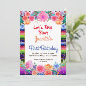 Invitation Taco sur Fiesta Mexicaine 1er anniversaire fête (Debout devant)