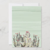 Invitation Taco sur l'amour Cactus Baby shower de pêche (Dos)