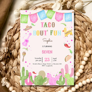 Invitation Taco sur le plaisir fiesta mexicaine fille anniver
