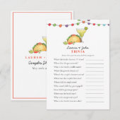 Invitation Taco & Tequila Fiesta Jeux de trivia pour couple (Devant / Derrière)