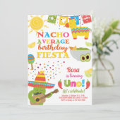 Invitation Taco Twosday birthday invitation, girl fiesta. (Debout devant)