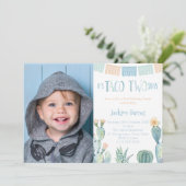 Invitation Taco TWOsday Boy 2e anniversaire de fête photo (Debout devant)