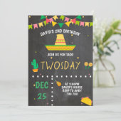 Invitation Taco Twosday Boy Fiesta 2e fête d'anniversaire Mex (Debout devant)