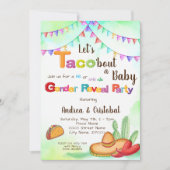 Invitation Taco'about a Baby Fiesta thème Révélation de genre (Devant)