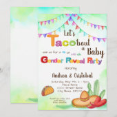 Invitation Taco'about a Baby Fiesta thème Révélation de genre (Devant / Derrière)