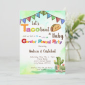 Invitation Taco'about a Baby Fiesta thème Révélation de genre (Debout devant)