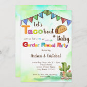 Invitation Taco'about a Baby Fiesta thème Révélation de genre (Devant / Derrière)