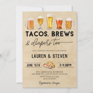 Invitation Tacos Brasse Les Diapeurs Trop Baby showers
